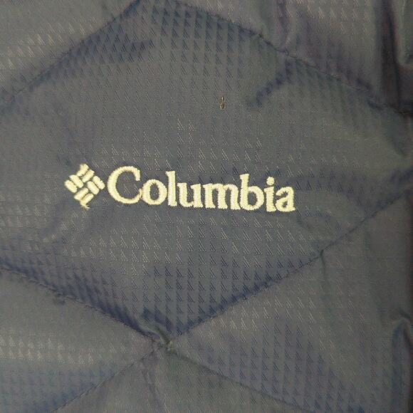 Columbia Puffer Jacket Womens 2X Blue 550 Down Fill Omni Heat Hood - Picture 6 of 13